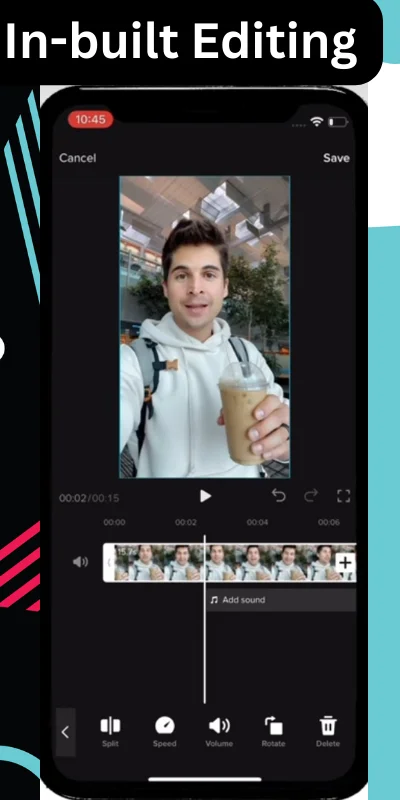 In-built editing features